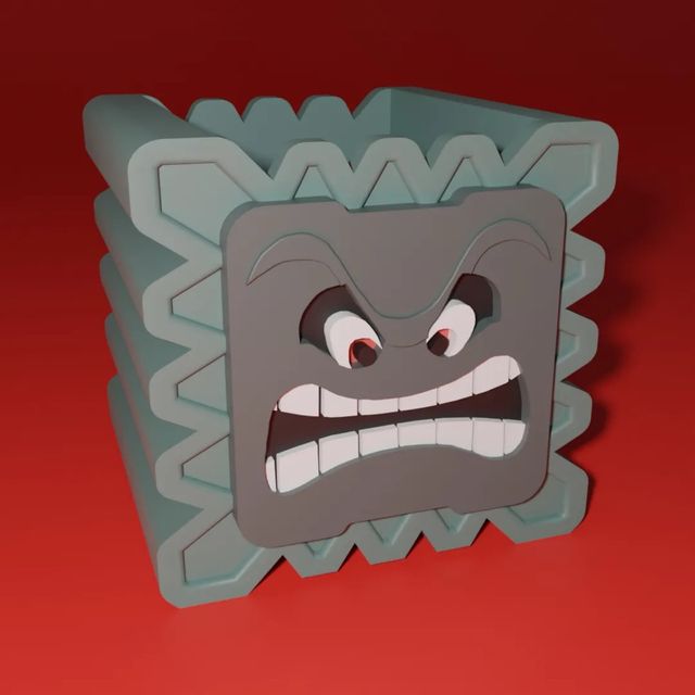 Macetero Thwomp Super Mario
