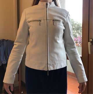 Giacca corta vera pelle donna