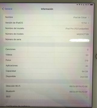 Ipad Pro 10.5 64 Gb Wifi como Nueva