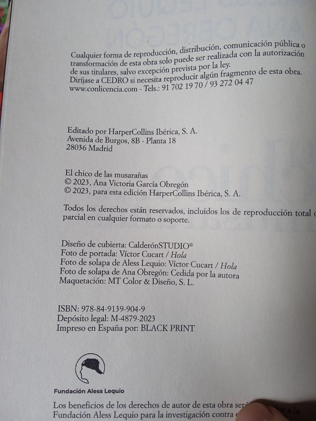 ANA OBREGÓN, El chico de las musarañas