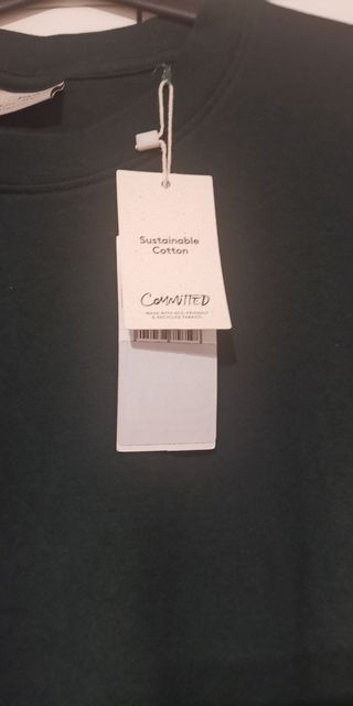 Camiseta Mango verde talla M etiqueta