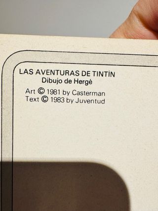 Postales TINTIN 1981 herge editorial Juventud