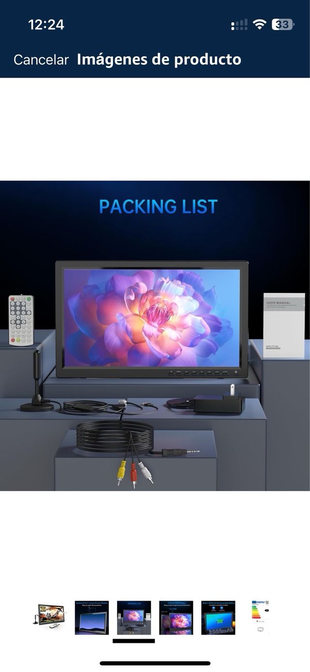 Tv portatil a bateria digital IPS NUEVA