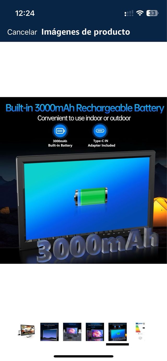 Tv portatil a bateria digital IPS NUEVA