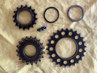 Assortimento corone posteriori bici vintage