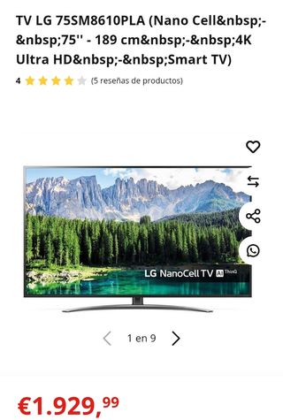 TV led sm8610 nanocell 4k
