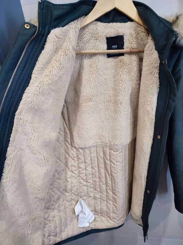 Abrigo verde oscuro de Mango