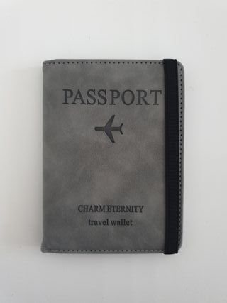 Cartera viaje para pasaporte documentación [Gris]
