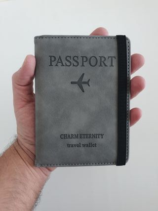 Cartera viaje para pasaporte documentación [Gris]