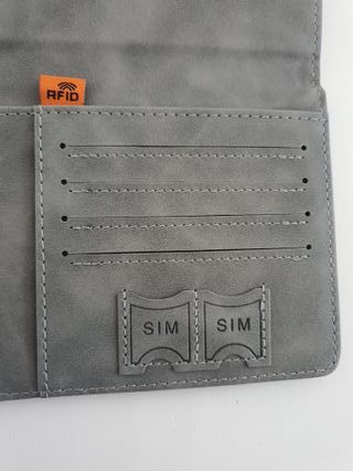 Cartera viaje para pasaporte documentación [Gris]