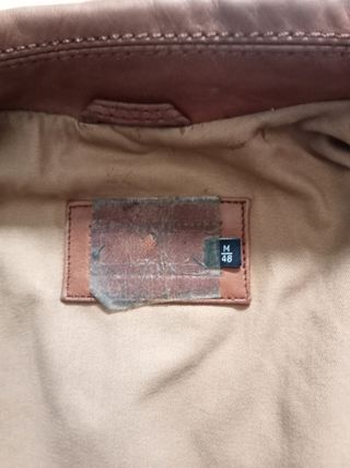 Cazadora cuero, talla 48
