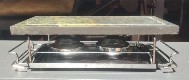 Raclette-Grill con piedra natural
