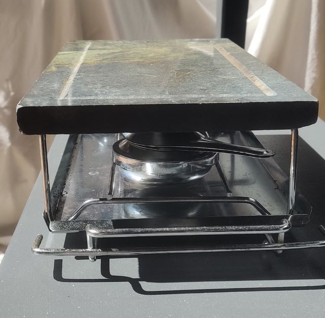 Raclette-Grill con piedra natural