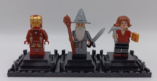 3 Base Espositore Compatibile LEGO Supporto Stand