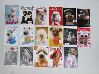 CANI CAGNOLINI CARTOLINA 10 X15 collezione vintage