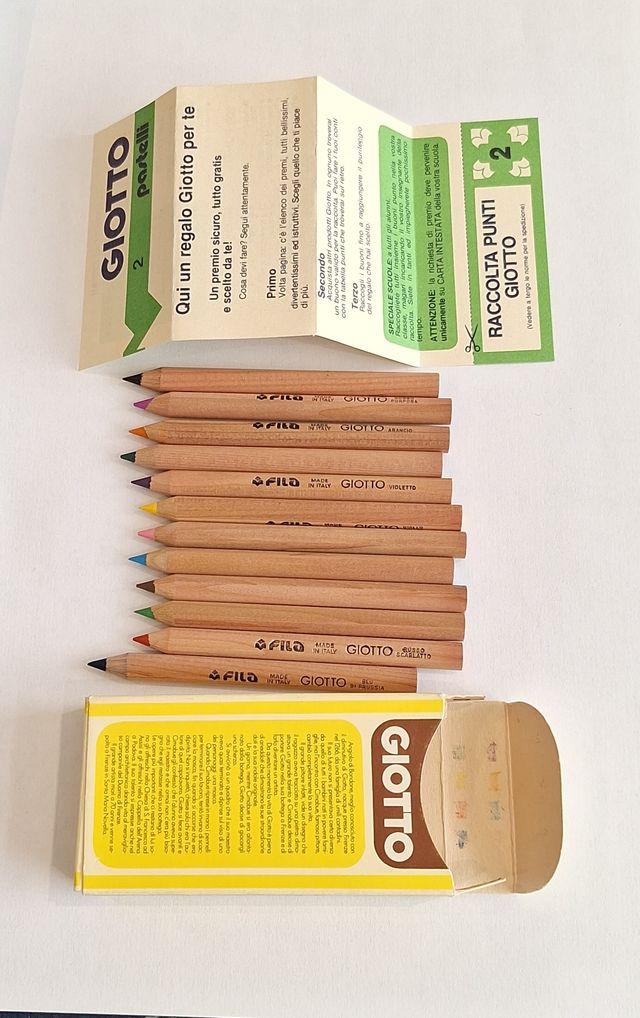 Scatola 6 pastelli Giotto Fila n. 1372 anni '70