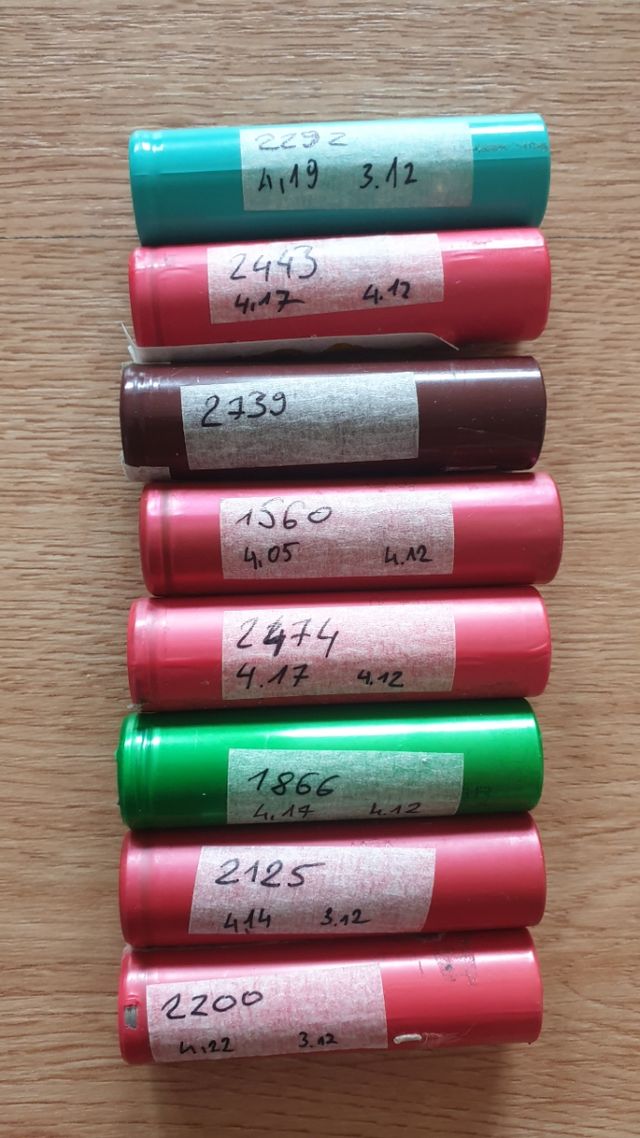 Pilas de lito 18650. 453 unidades. están probados