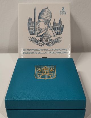 MONEDA 2 EUROS VATICANO 2019 PLATA PROOF