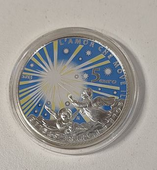 MONEDA DE 5 EUROS PLATA PROOF DANTE CIEL