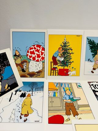 Cartas Postales 1990 Moulinsart Tintin Herge