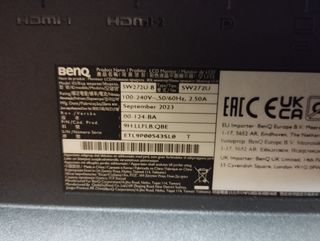 benq  sw272u monitor profesional completo sin uso