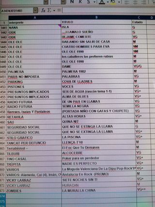 LP vinilos discos pop y pop rock español