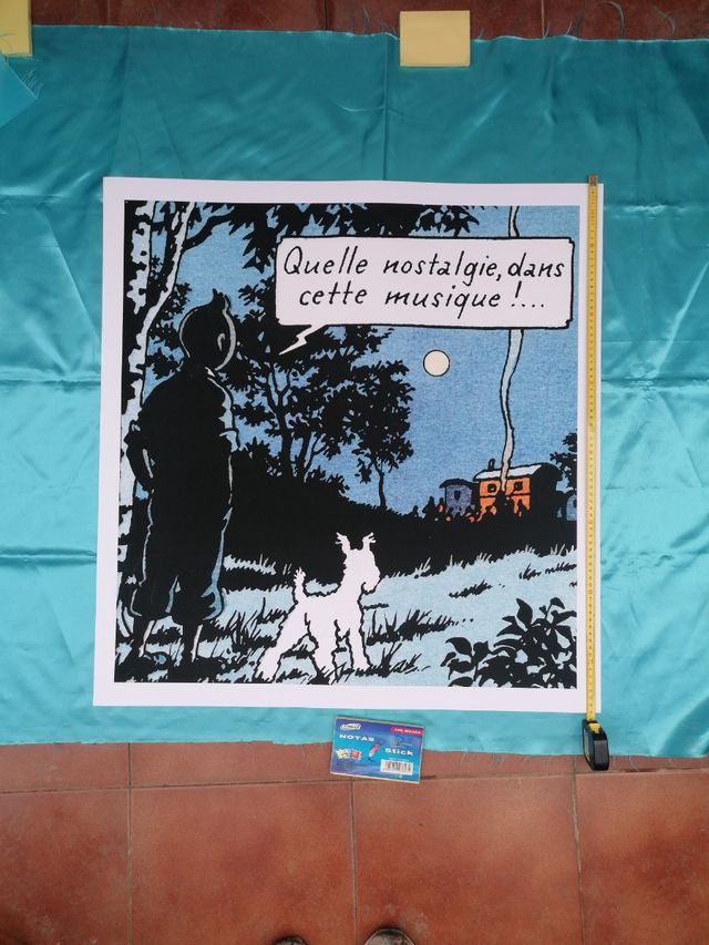 CÓMIC. TINTIN. NOCHE. PÓSTER