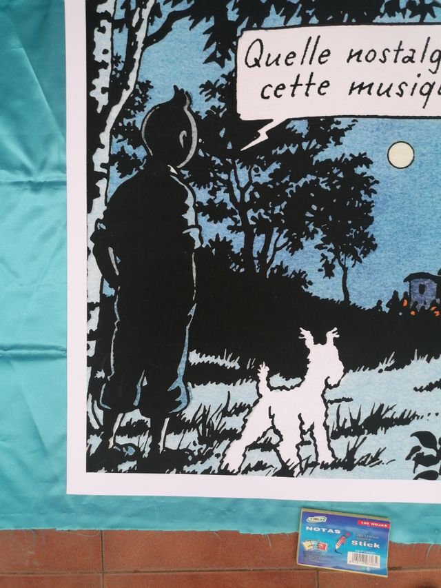 CÓMIC. TINTIN. NOCHE. PÓSTER