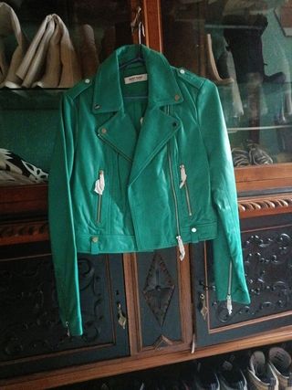 Cazadora biker piel