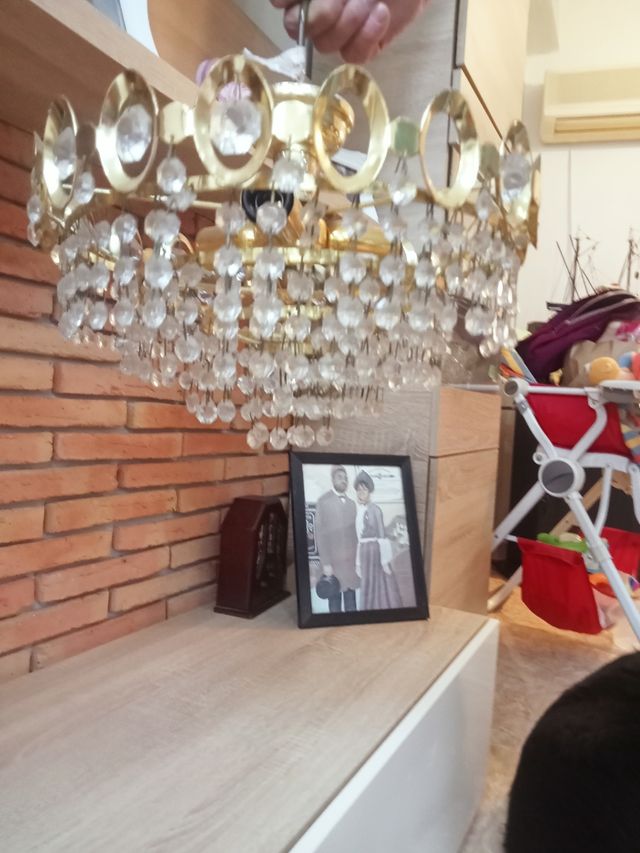 Lampara techo cristal