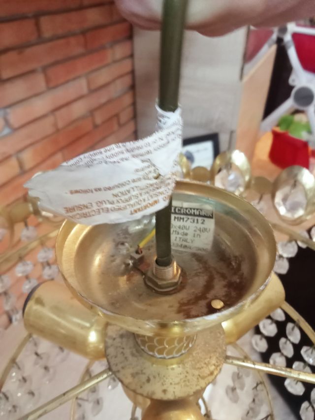 Lampara techo cristal