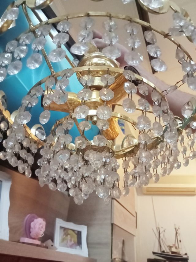 Lampara techo cristal