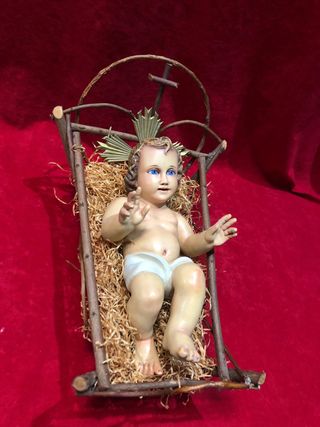 Niño jesus   Ojos  azules   Con  sello olot