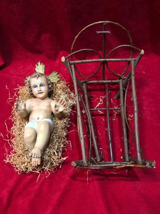 Niño jesus   Ojos  azules   Con  sello olot