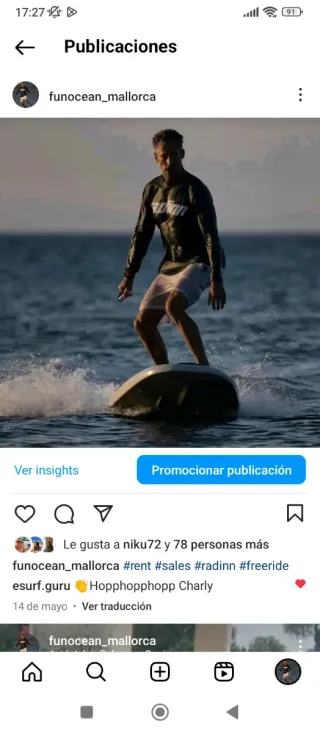 Tabla de surf eléctrica