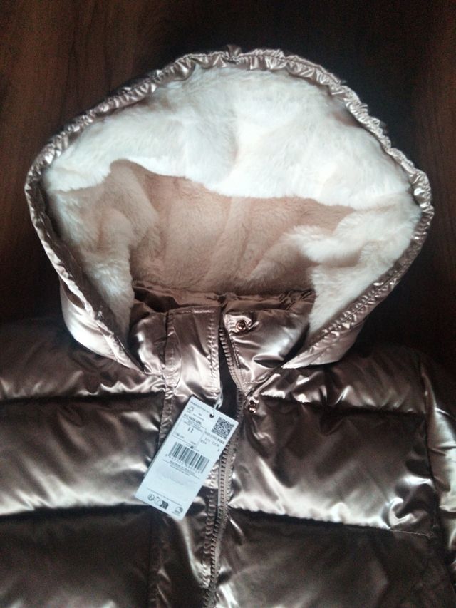 Abrigo parka niña. Talla 11. Mango 