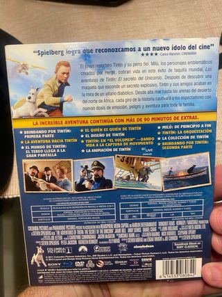 Pelicula las aventuras de Titin en bluray y dvd