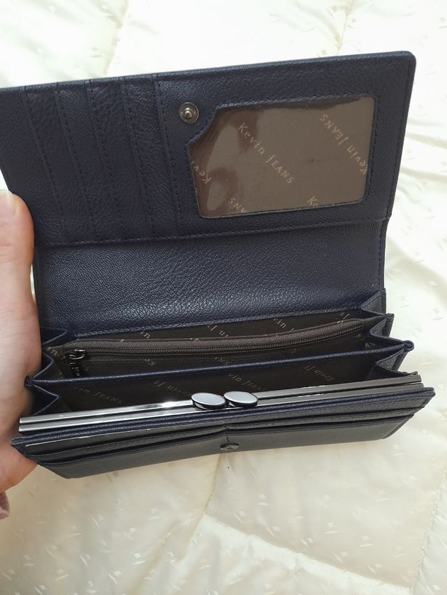 Portafoglio blu Kevin jeans
