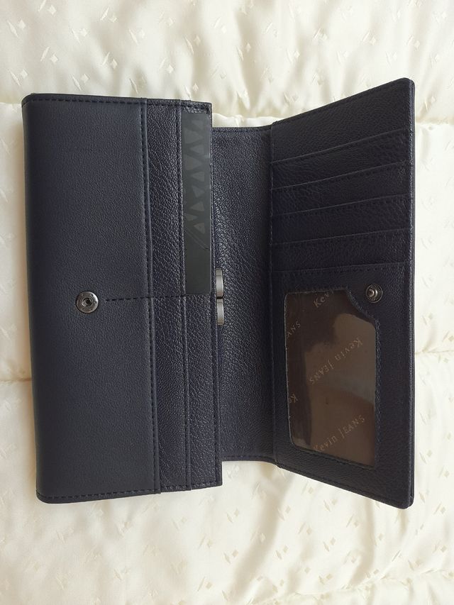 Portafoglio blu Kevin jeans