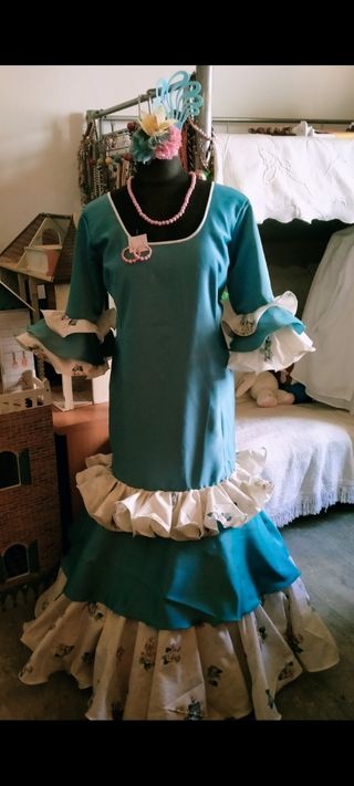 Traje flamenca gitana sevillana t.48