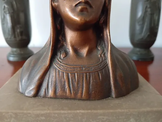 Busto antiguo art decó virgen María.
