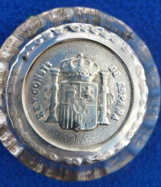 Alpaca 2 ceniceros con momedas antiguas  lote