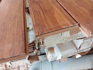 44 M2 Parquet macizo madera bambú alta calidad