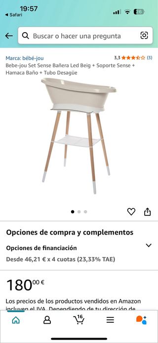 Bañera bebe jou con sensor digital