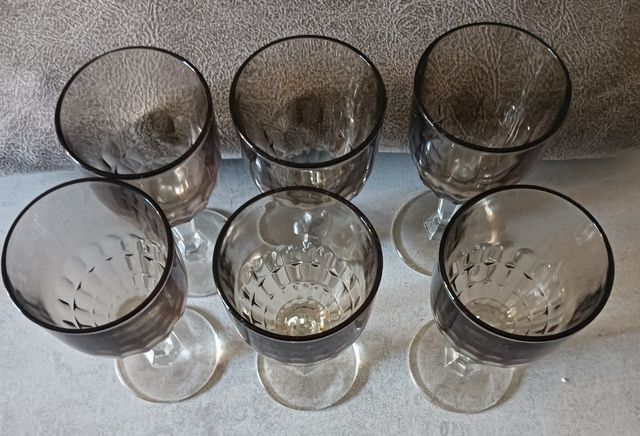Juego de 6 Copas de Agua Vintage, 70/80