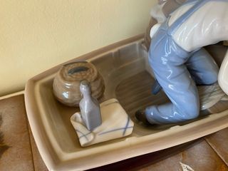 Figura Lladró abuelo y nieto pescando