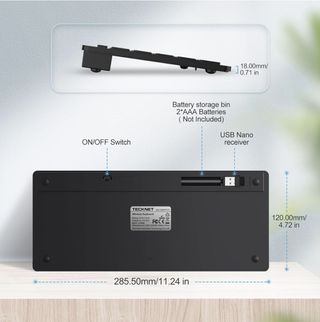 Teclado inalámbrico tecknet ultrafino