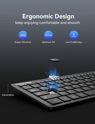 Teclado inalámbrico tecknet ultrafino