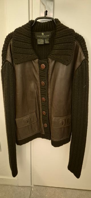 Chaqueta de cuero y lana Zara
