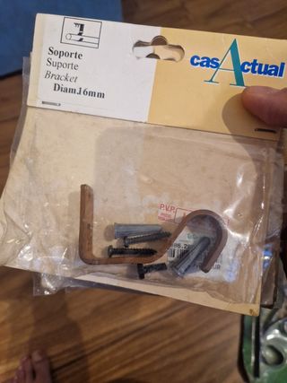 4 x Soporte techo palo cortina